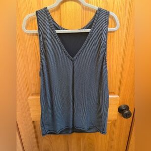 Lululemon Striped V-Neck Sleeveless Tank Top - Black